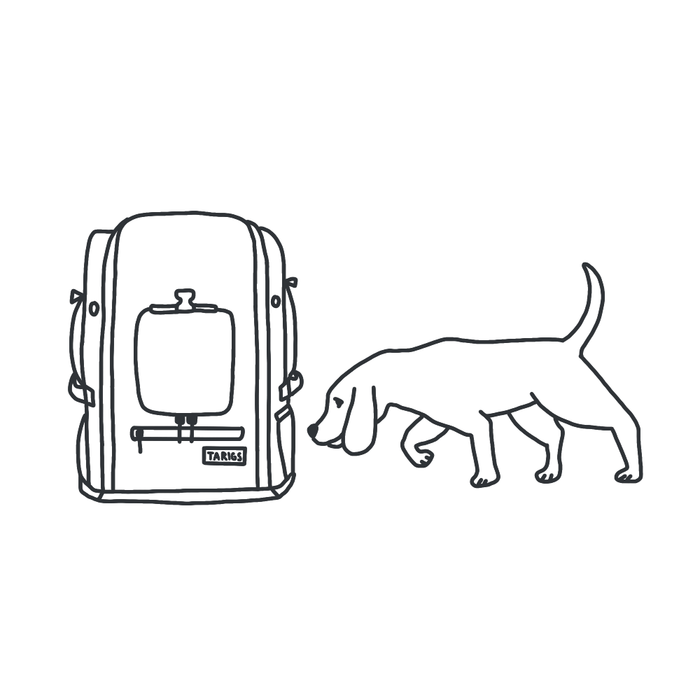 Mit dem Rucksack vertraut machen