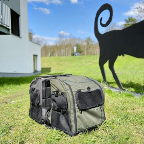 TARIGS Dachshund Backpack in two colors Graphite Gray and Olive Green